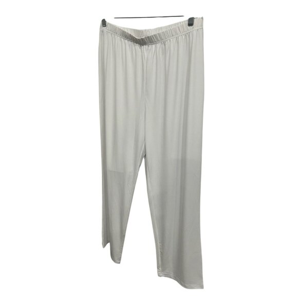 Drapers & Damons Petites White Elastic Waist Pants Size Petite Large - Picture 3 of 8